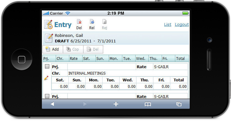 TimeControl on a sideways IPhone