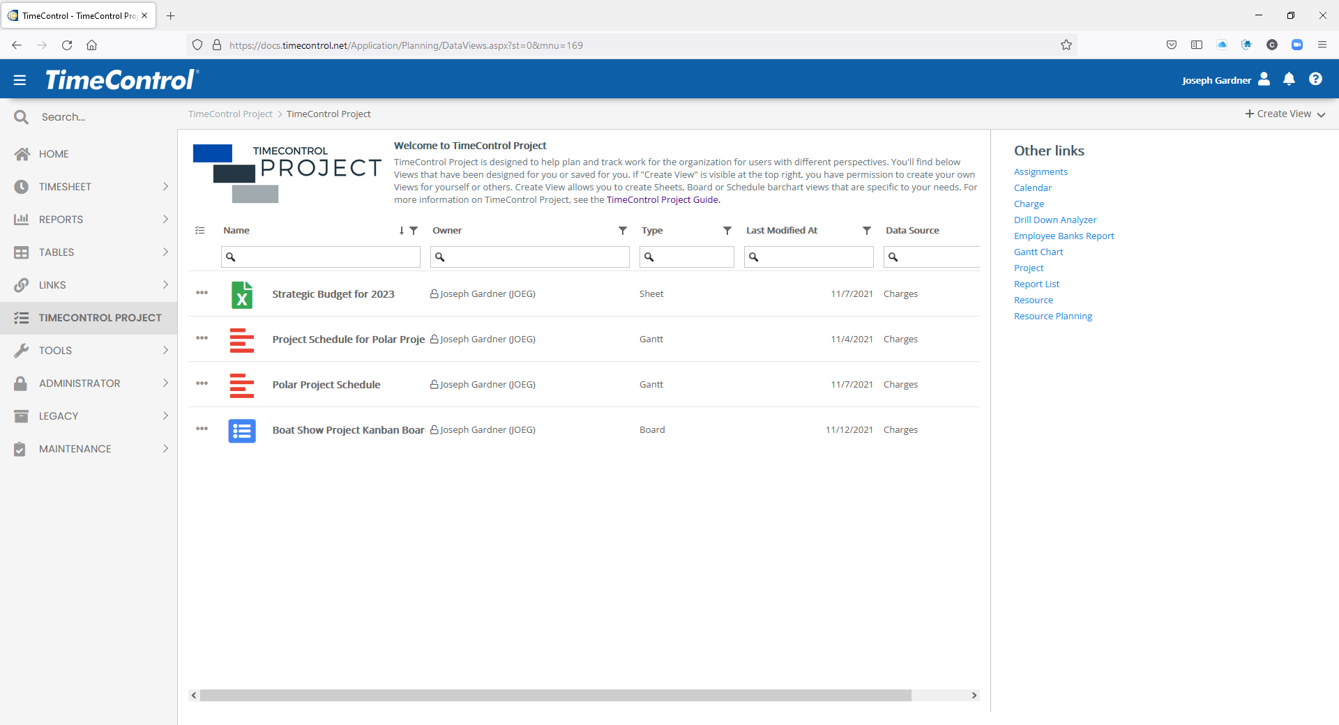 TimeControl Project Landing Page